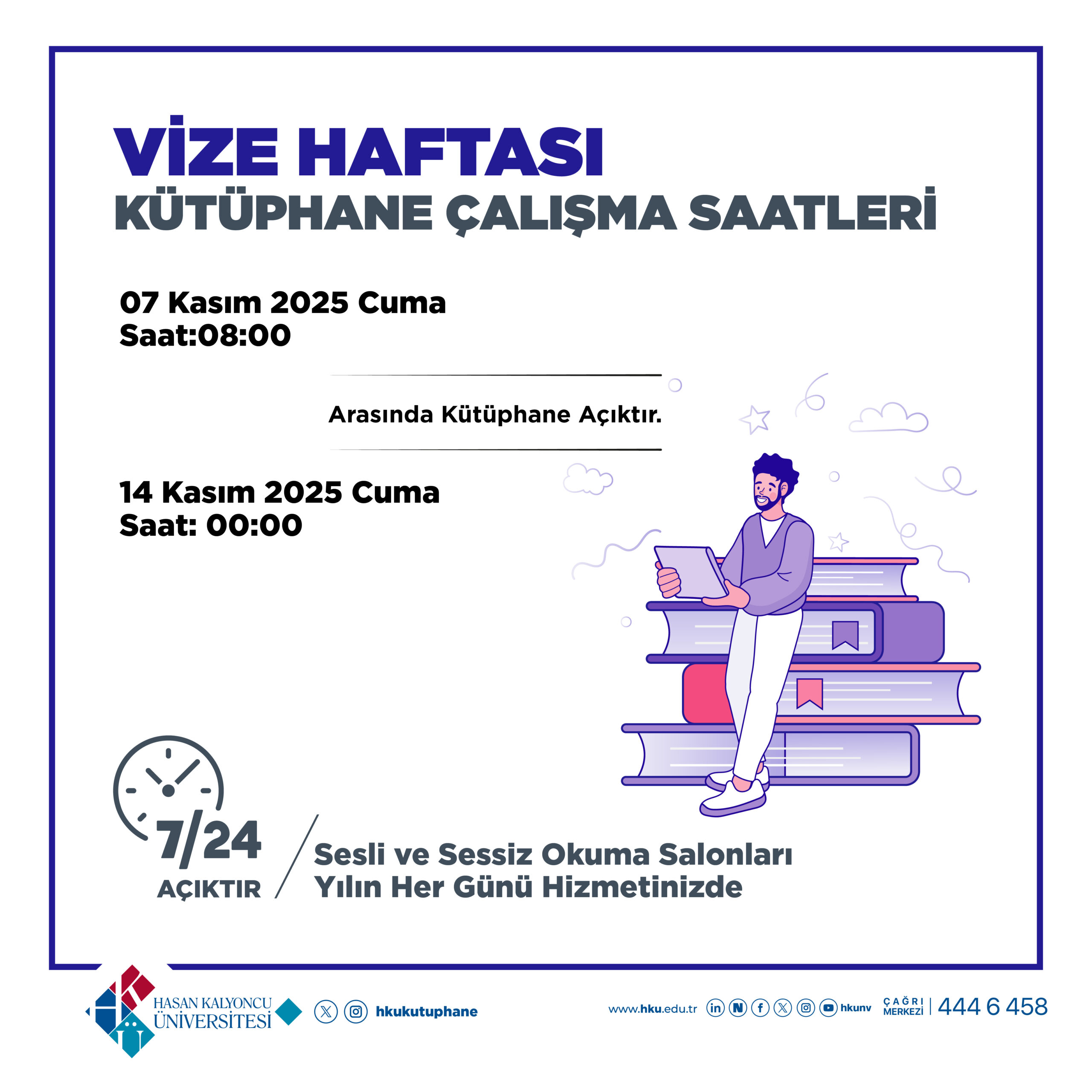 Vize Haftası Kütüphane Çalışma Saatleri