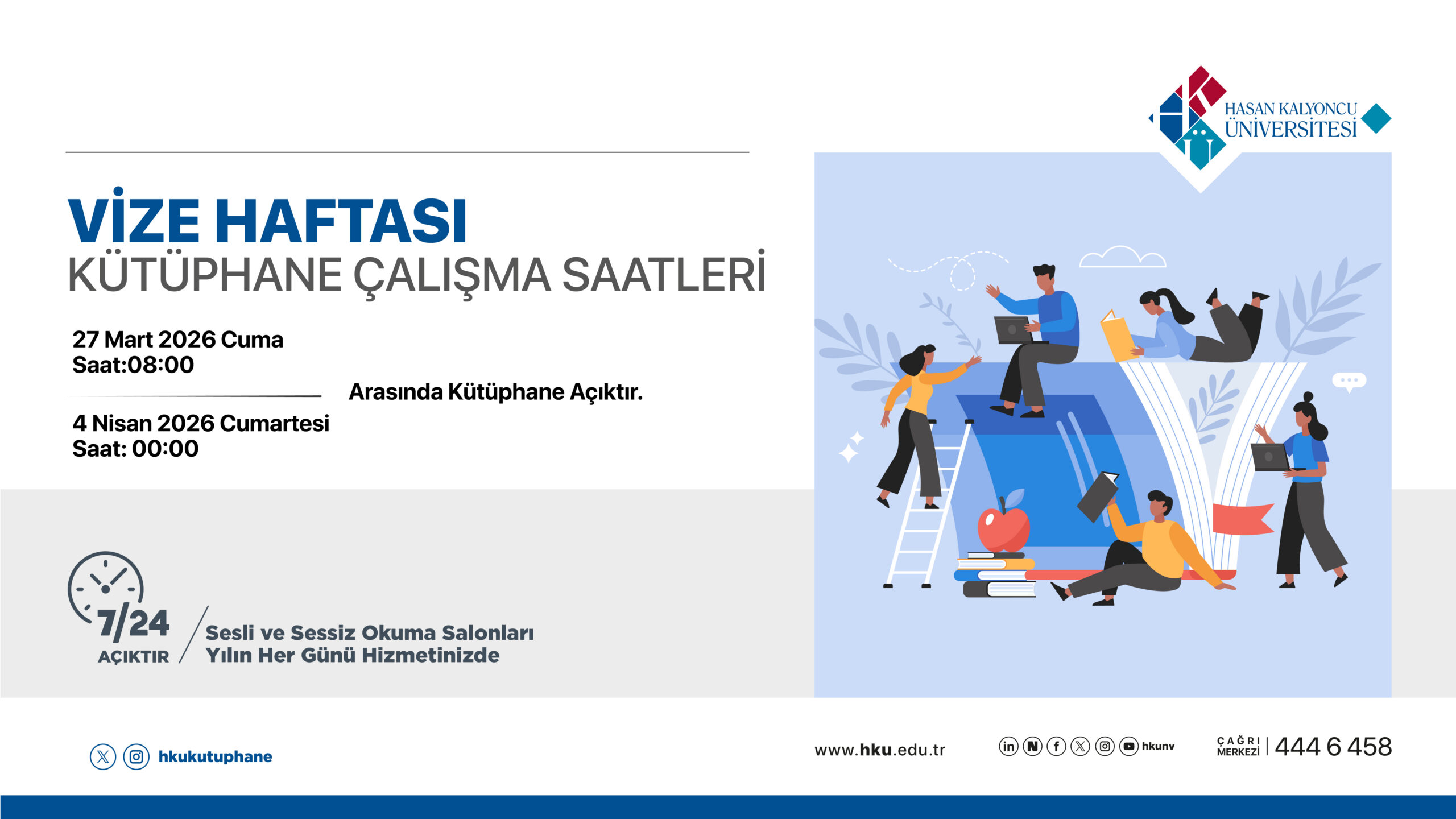 Vize Haftası Kütüphane Çalışma Saatleri
